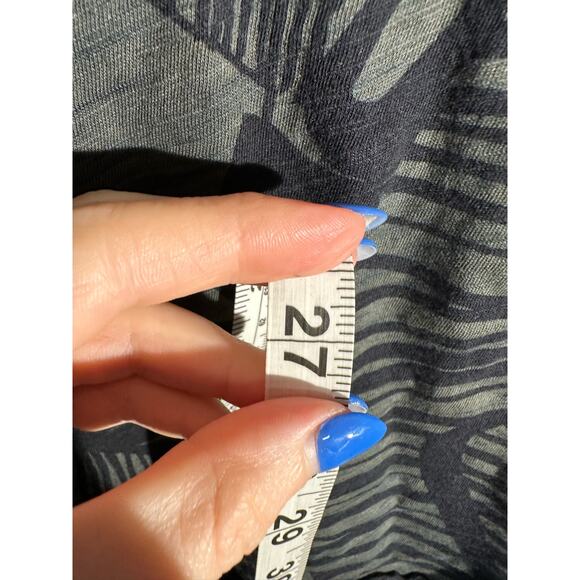 iCantoo Top Womens Small Green Floral Tunic Black Lagenlook Artsy Flowy Boho6 - Picture 6 of 7